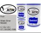 Preview: Ford, Strato Silver Metallic, V / V9 / V0 / V7 / V8 XSC-1056: 500ml Lackdose + 500ml Klarlack + 250ml Härter - Set, von ATW Autoteile West.